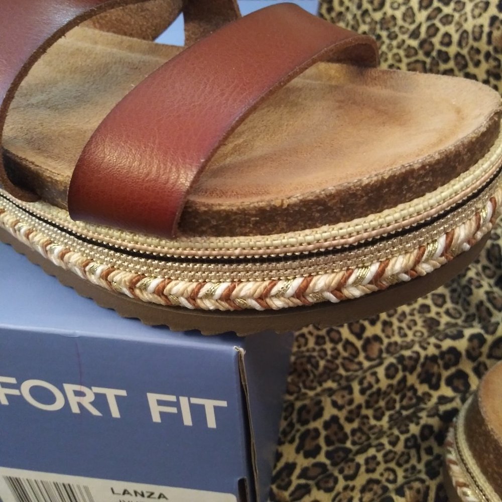 2200 Size 6.5 Jellypop Cork Bottom Platform Sandals - Picture 2 of 8